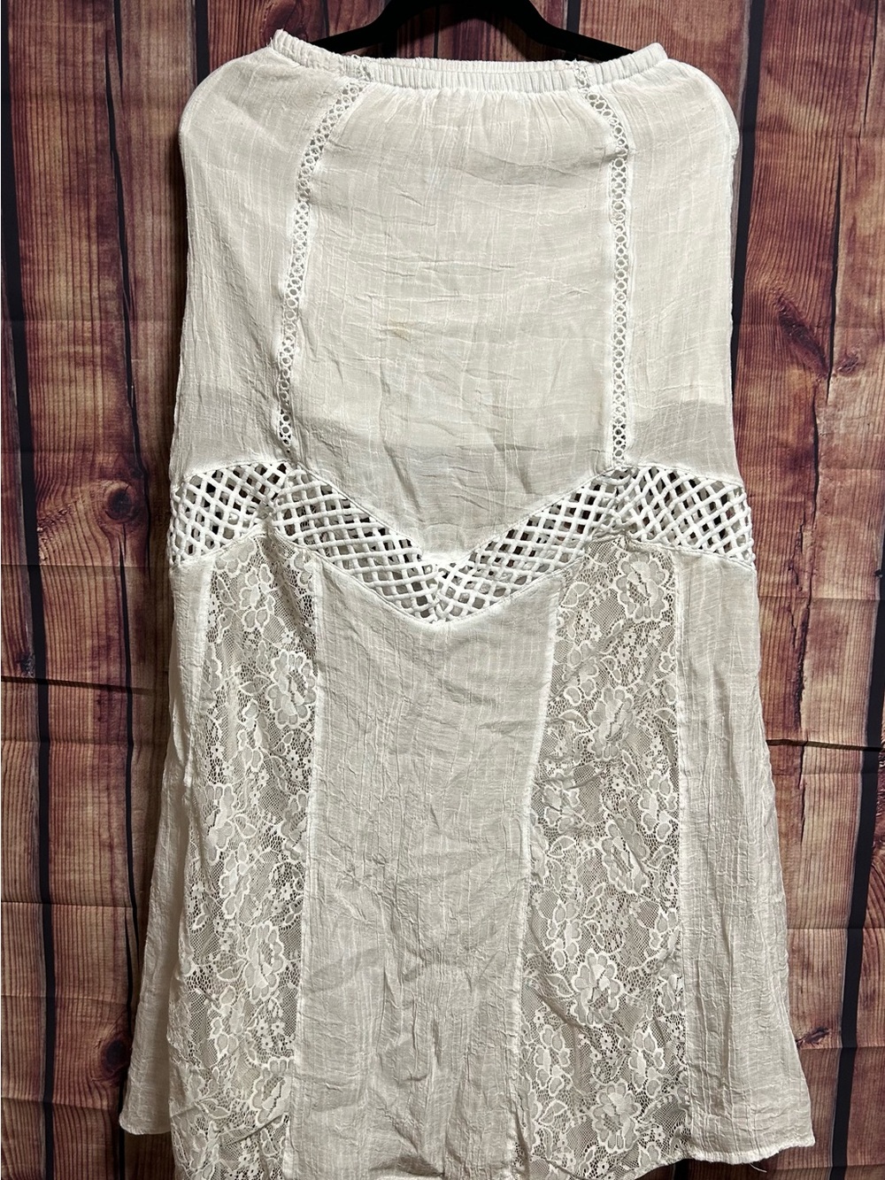 White Lace & Crochet Trim Skirt